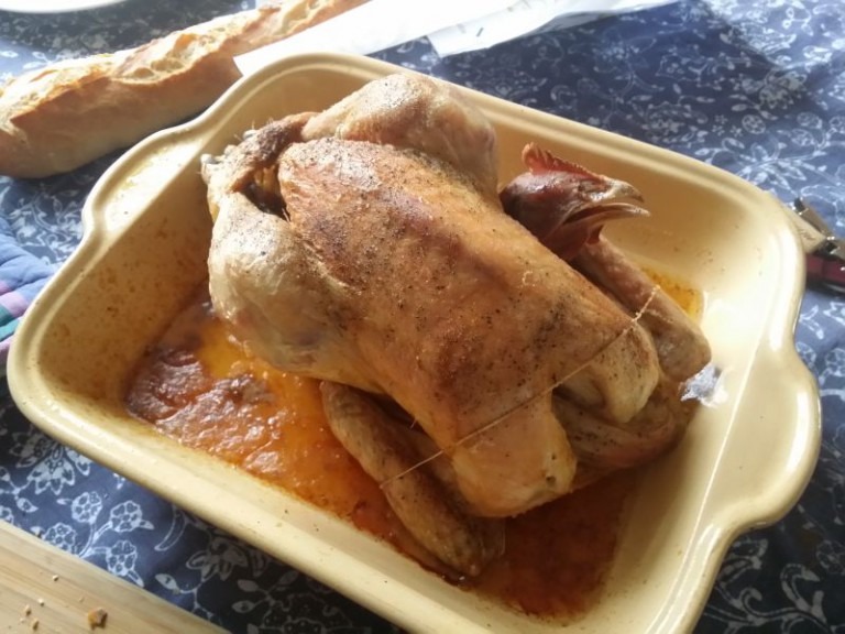 cuisson du poulet rôti