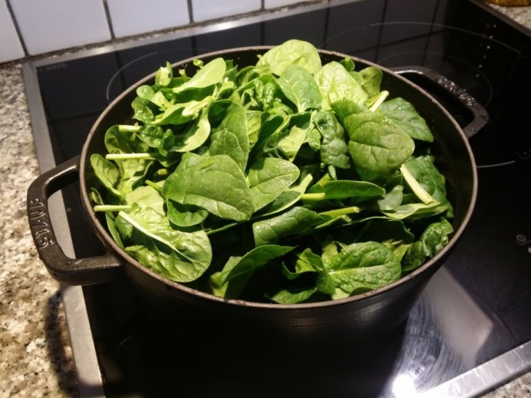 cuisson des épinards