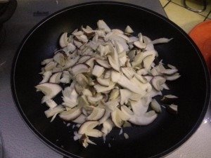 La cuisson des champignons