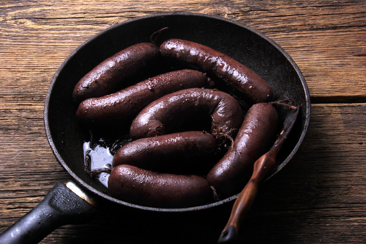Préparation et cuisson boudin noir
