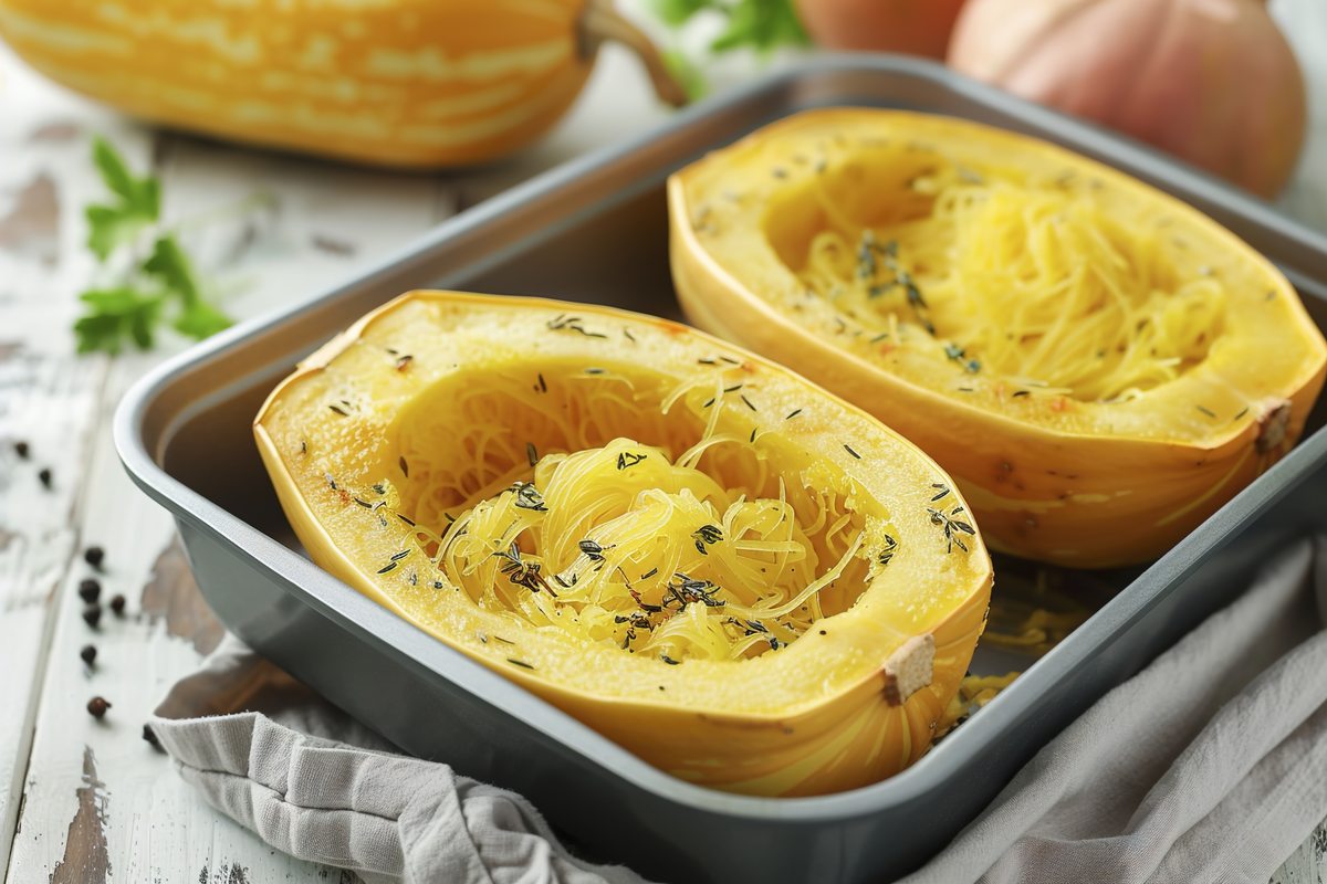 Préparation et cuisson courge spaghetti